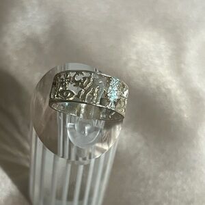 Sterling Silver 925 Good Luck Lucky Charms Luck Symbol Ring Size 6.5